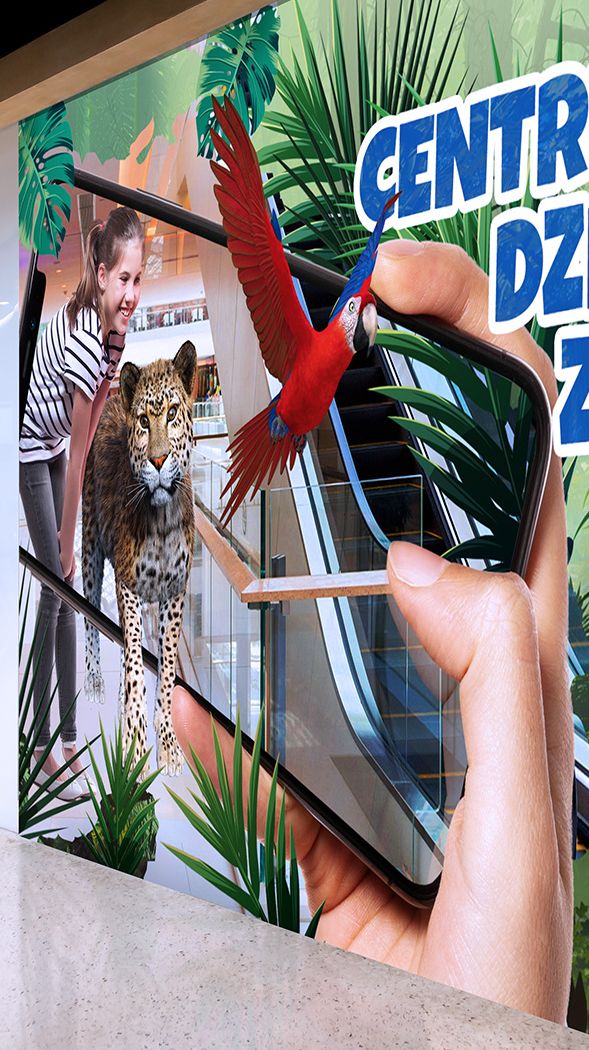 Atrium kolorowe centrum key visual 1 reklama wewnętrzna