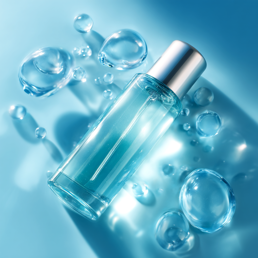 Ai for creativity perfume bottle product water drops