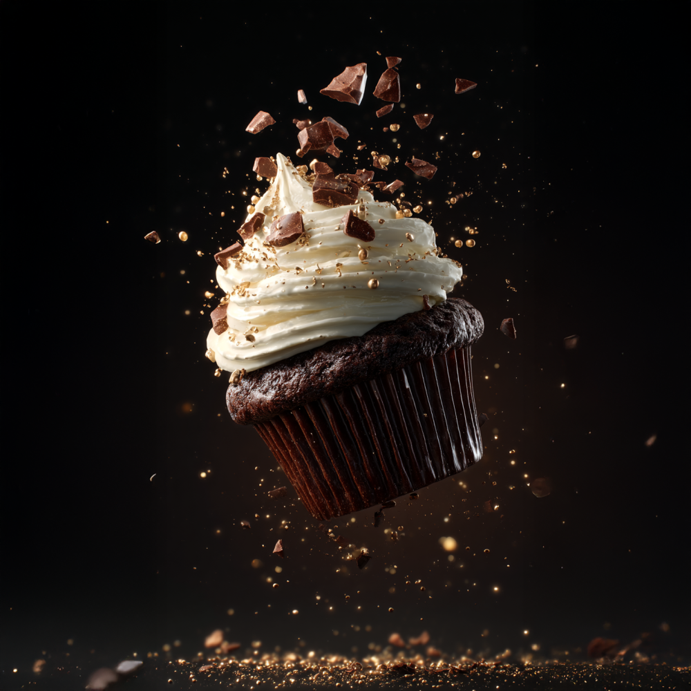 Ai for creativity chocolate cupcake