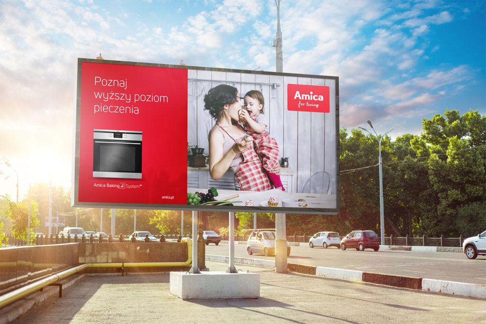 Amica reklama zewnętrzna billboard
