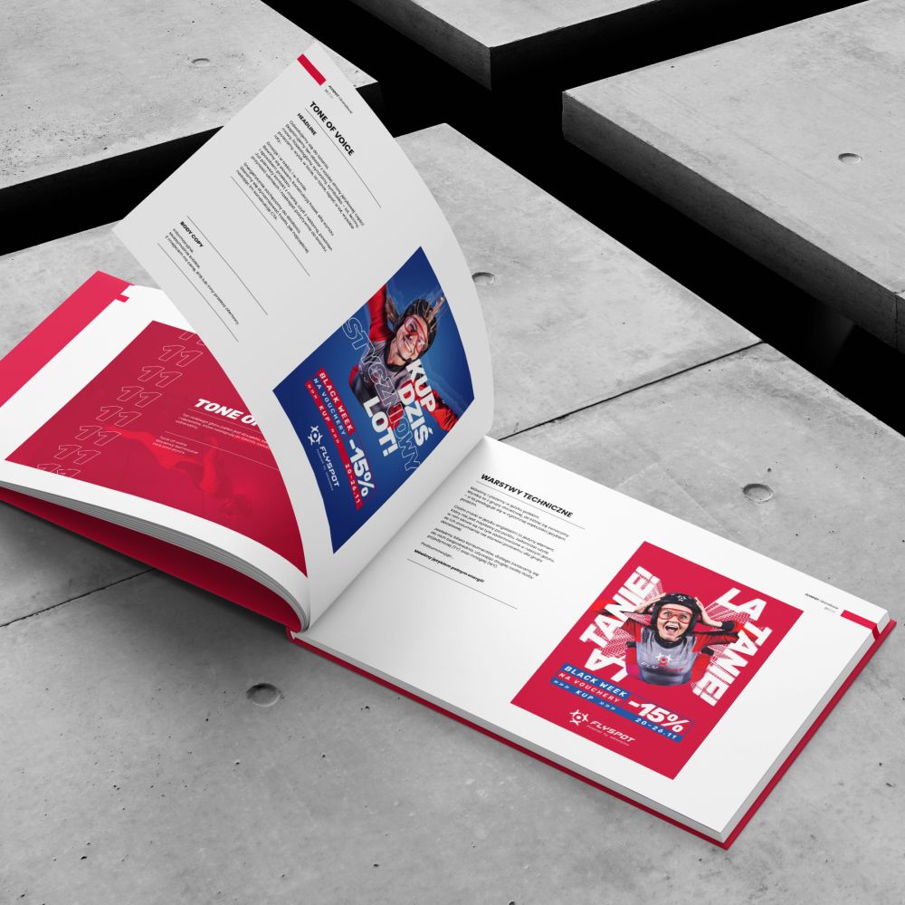 Flyspot brand book komunikacja marki