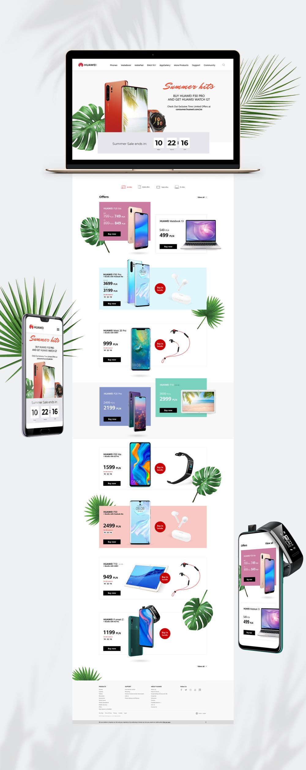 Huawei landing page