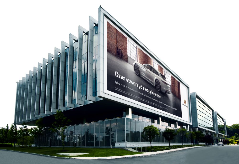 Porsche exclusive manufaktur reklama zewnętrzna billboard 1