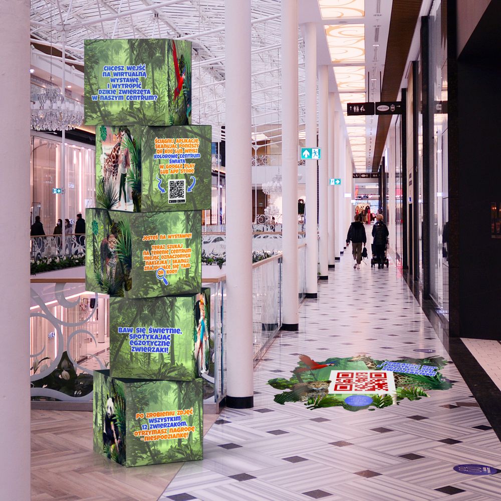 Atrium kolorowe centrum kubik