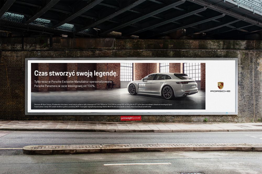 Porsche exclusive manufaktur reklama zewnętrzna billboard 2