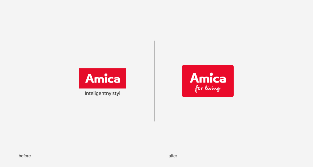Amica logo rebranding