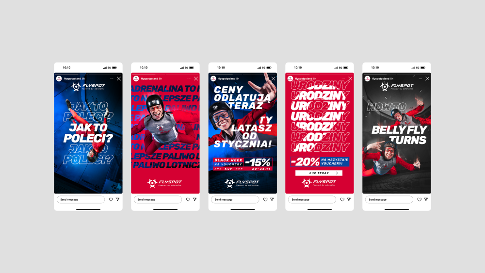 Flyspot social media stories