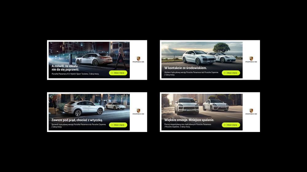 Porsche e hybrid kampania reklamy digitalowe