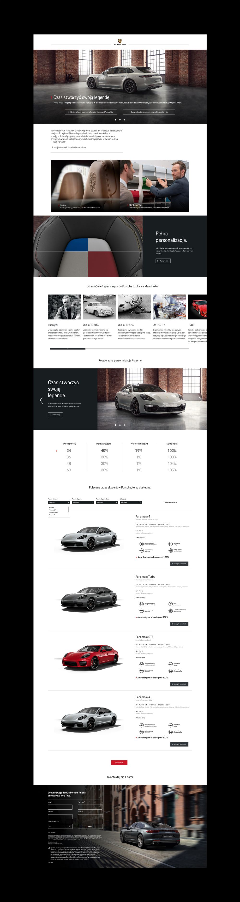 Porsche exclusive manufaktur landing page