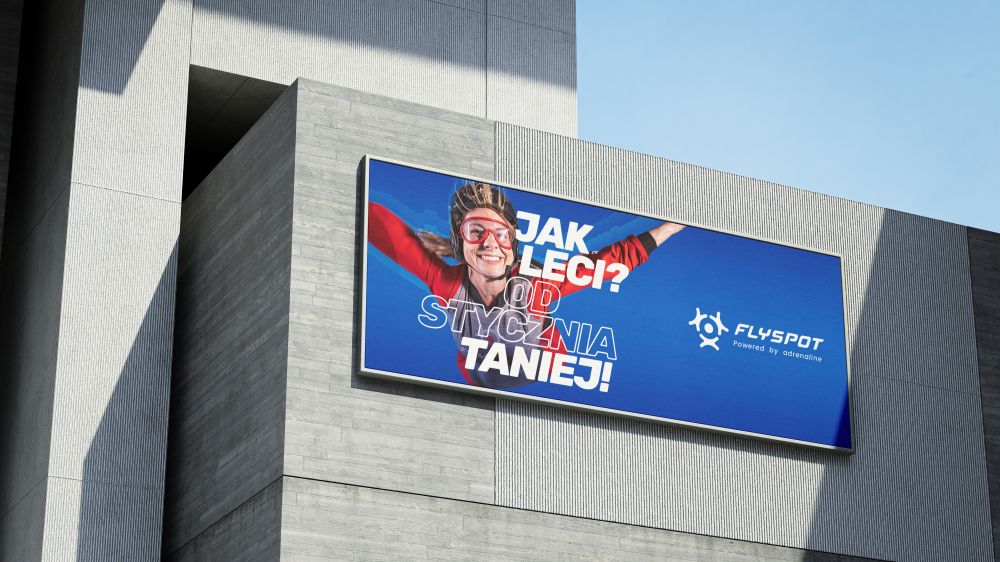 Flyspot reklama zewnętrzna billboard