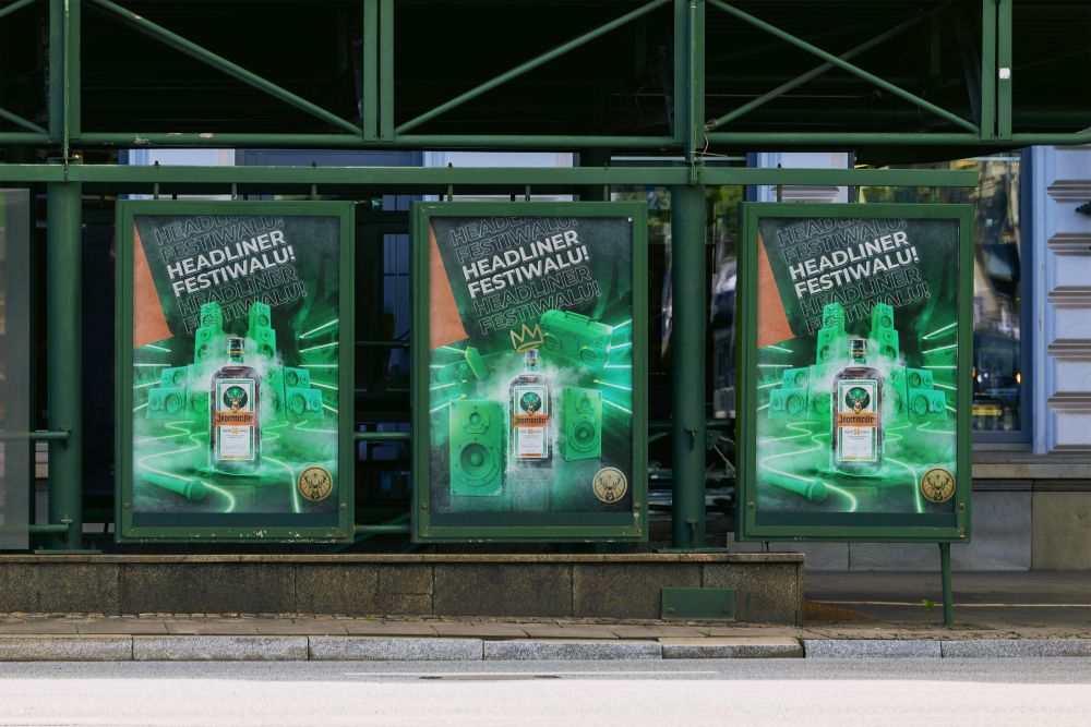 Jagermeister headliner festiwalu reklama zewnętrzna