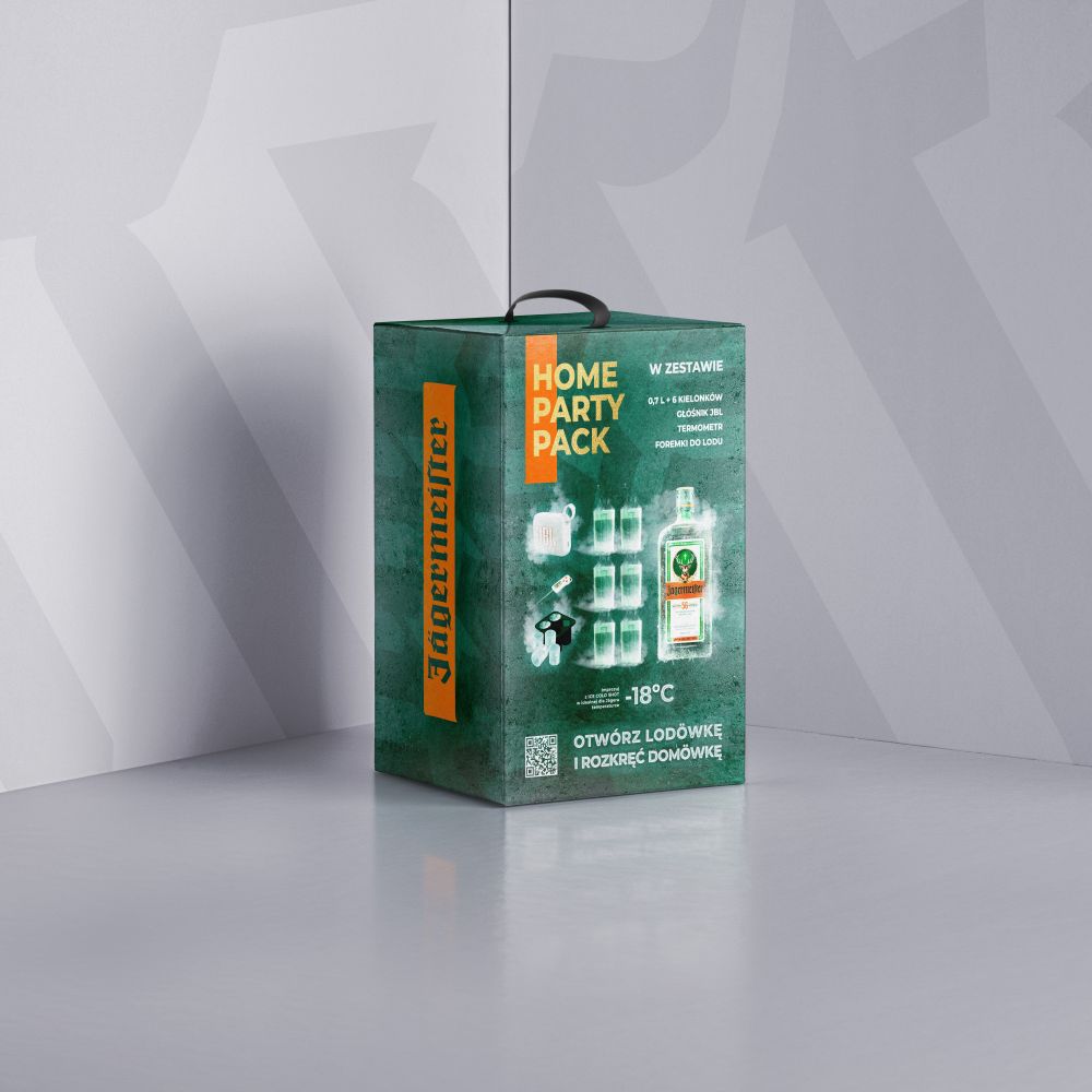 Jagermeister Zapoluj na nagrody opakaowanie Home Party Pack back