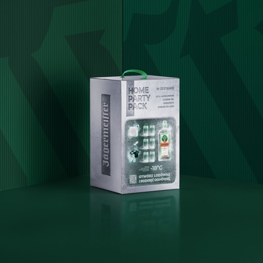Jagermeister Zapoluj na nagrody opakaowanie Home Party Pack Limited back